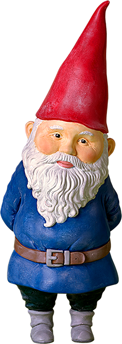 Single gnome standing on his own