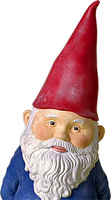 Gnome leaning to the right